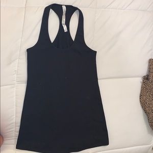 black athletic tank top